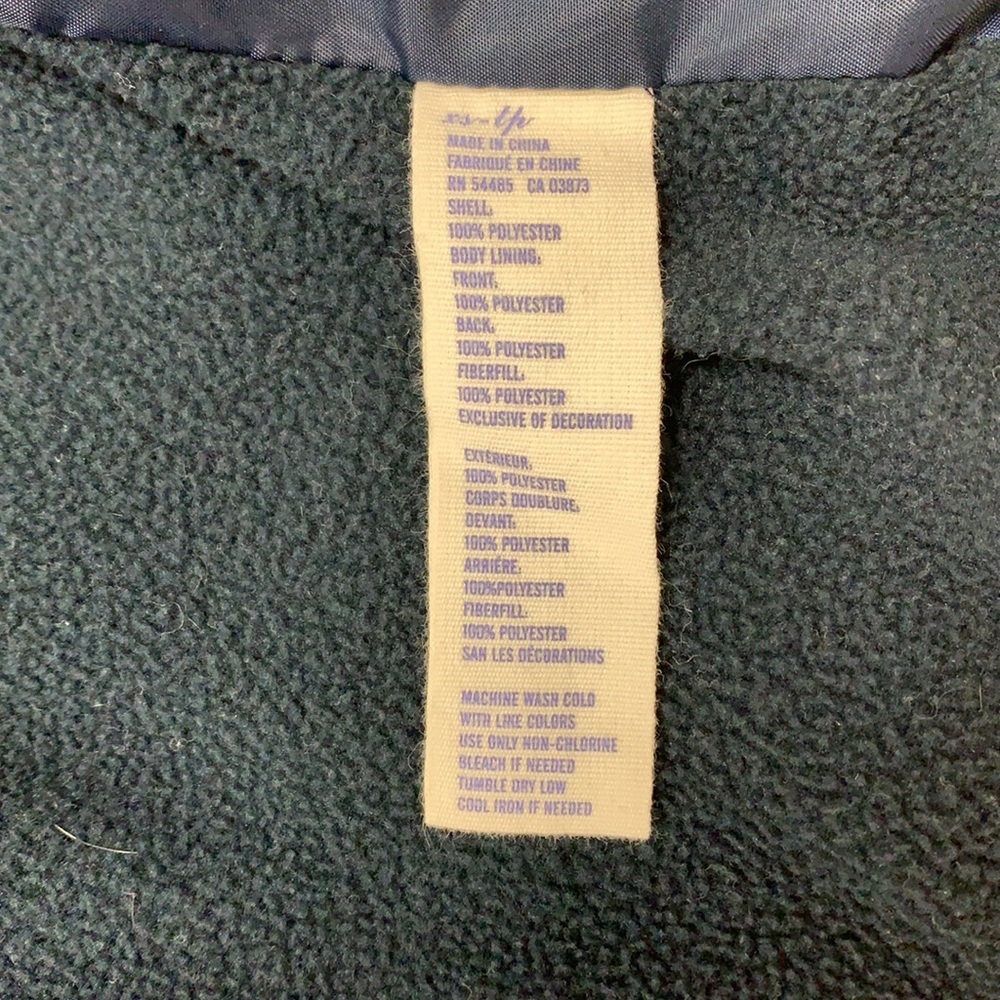 American Eagle Outfitters Ladies XS Navy Blue Puffer Vest Nylon Fleece Lined - Picture 7 of 8